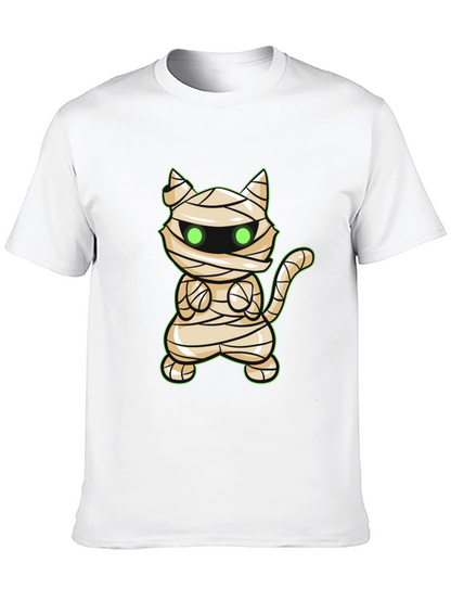 Mummy Cat Halloween T-Shirt - Cute Graphic Tee