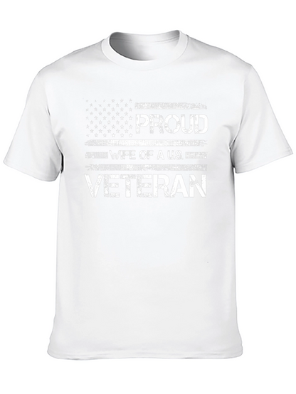 Proud Wife of a U.S. Veteran Graphic Tee