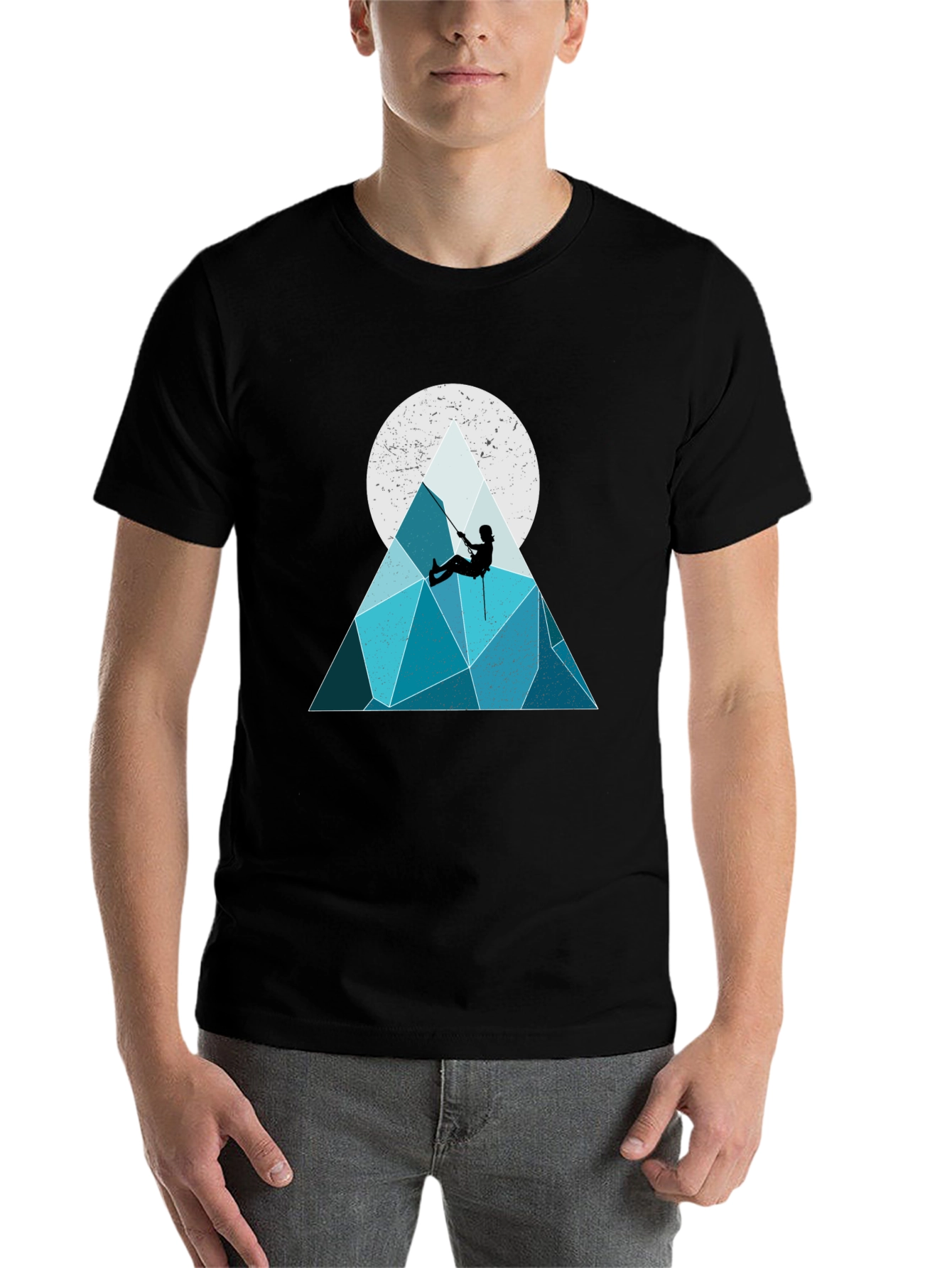 Geometric Mountain Climber Graphic Tee