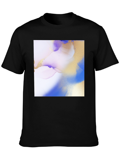 Abstract Art Print Black T-Shirt
