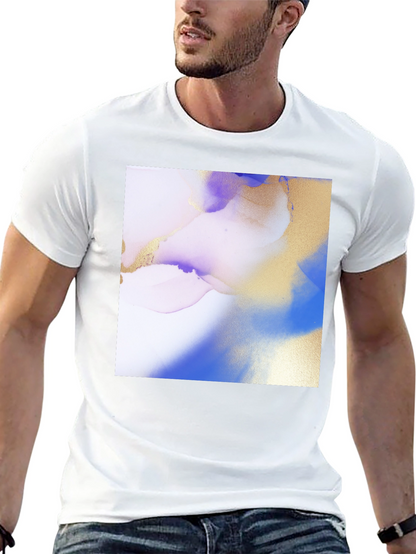 Abstract Art Print Black T-Shirt