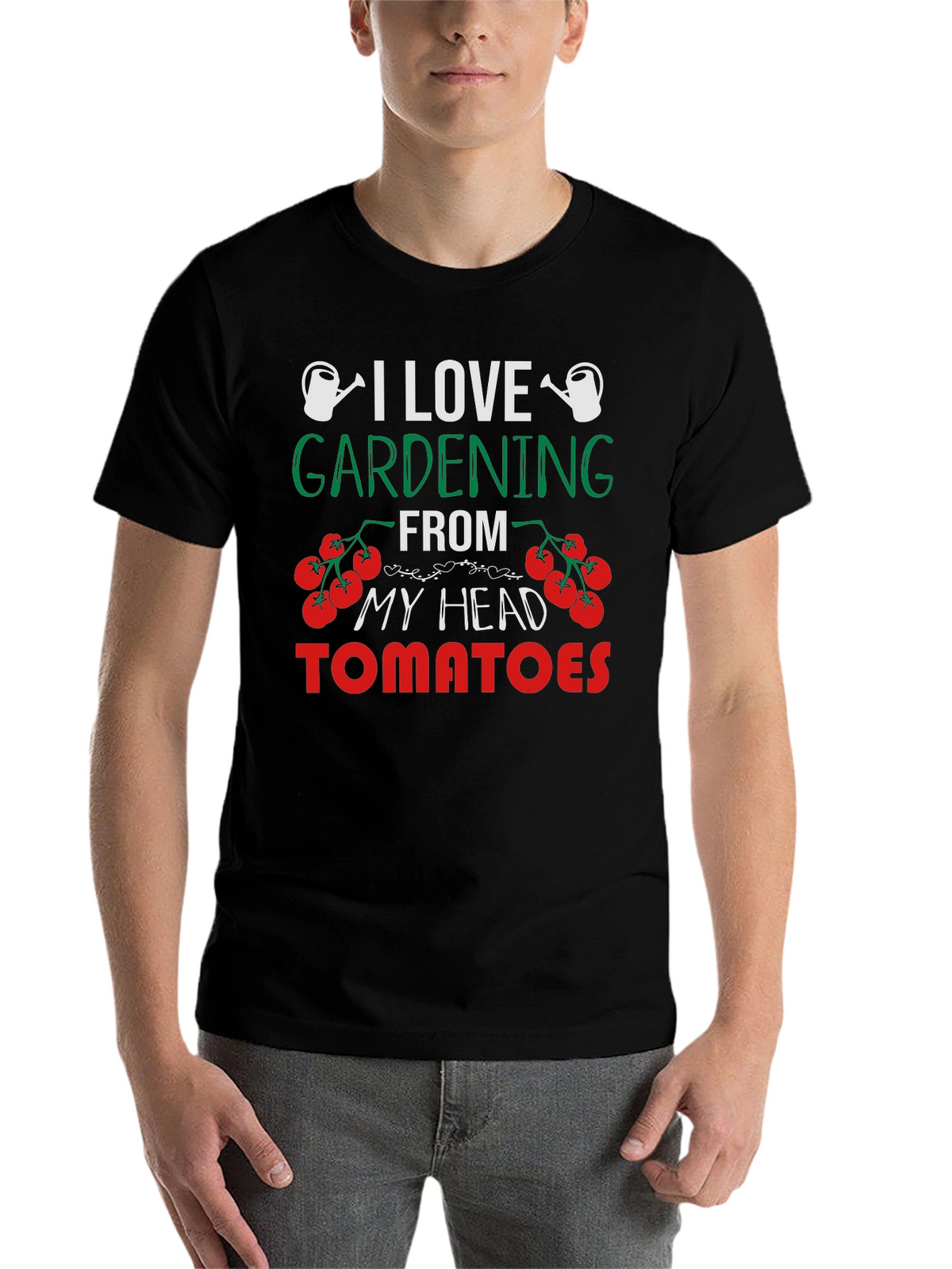 Gardening Lover Tee: Head Tomatoes Graphic T-Shirt