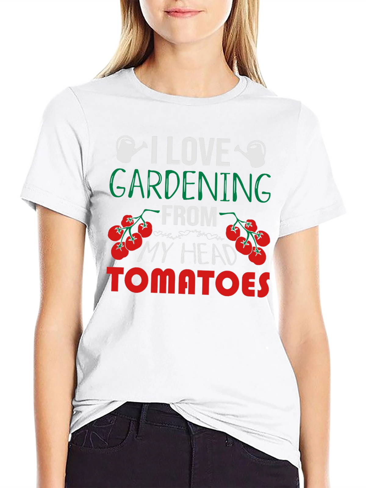 Gardening Lover Tee: Head Tomatoes Graphic T-Shirt