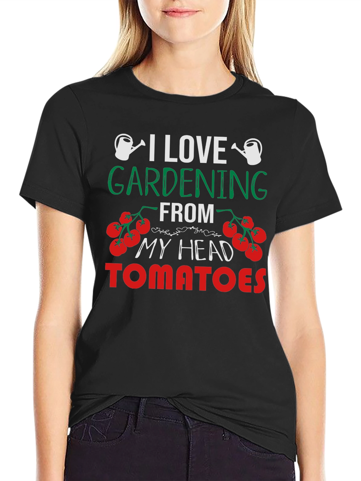 Gardening Lover Tee: Head Tomatoes Graphic T-Shirt