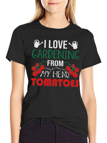 Gardening Lover Tee: Head Tomatoes Graphic T-Shirt