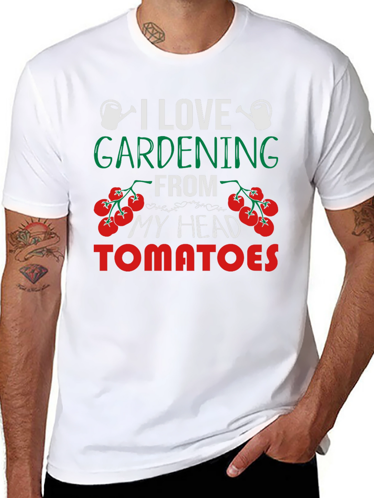 Gardening Lover Tee: Head Tomatoes Graphic T-Shirt
