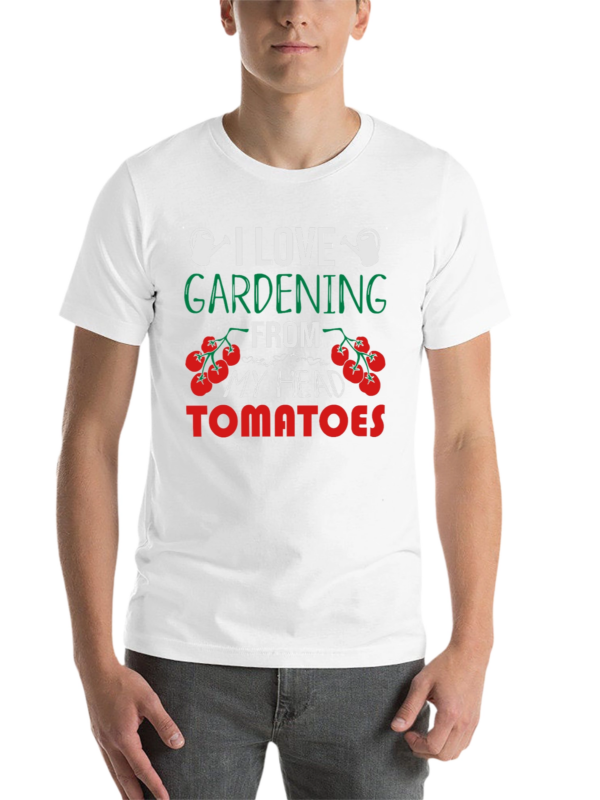 Gardening Lover Tee: Head Tomatoes Graphic T-Shirt