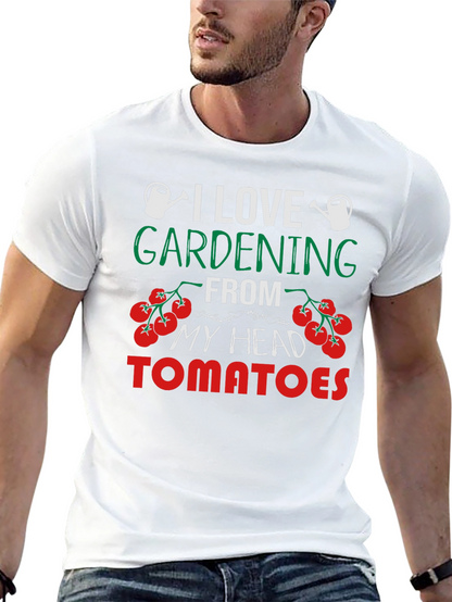 Gardening Lover Tee: Head Tomatoes Graphic T-Shirt