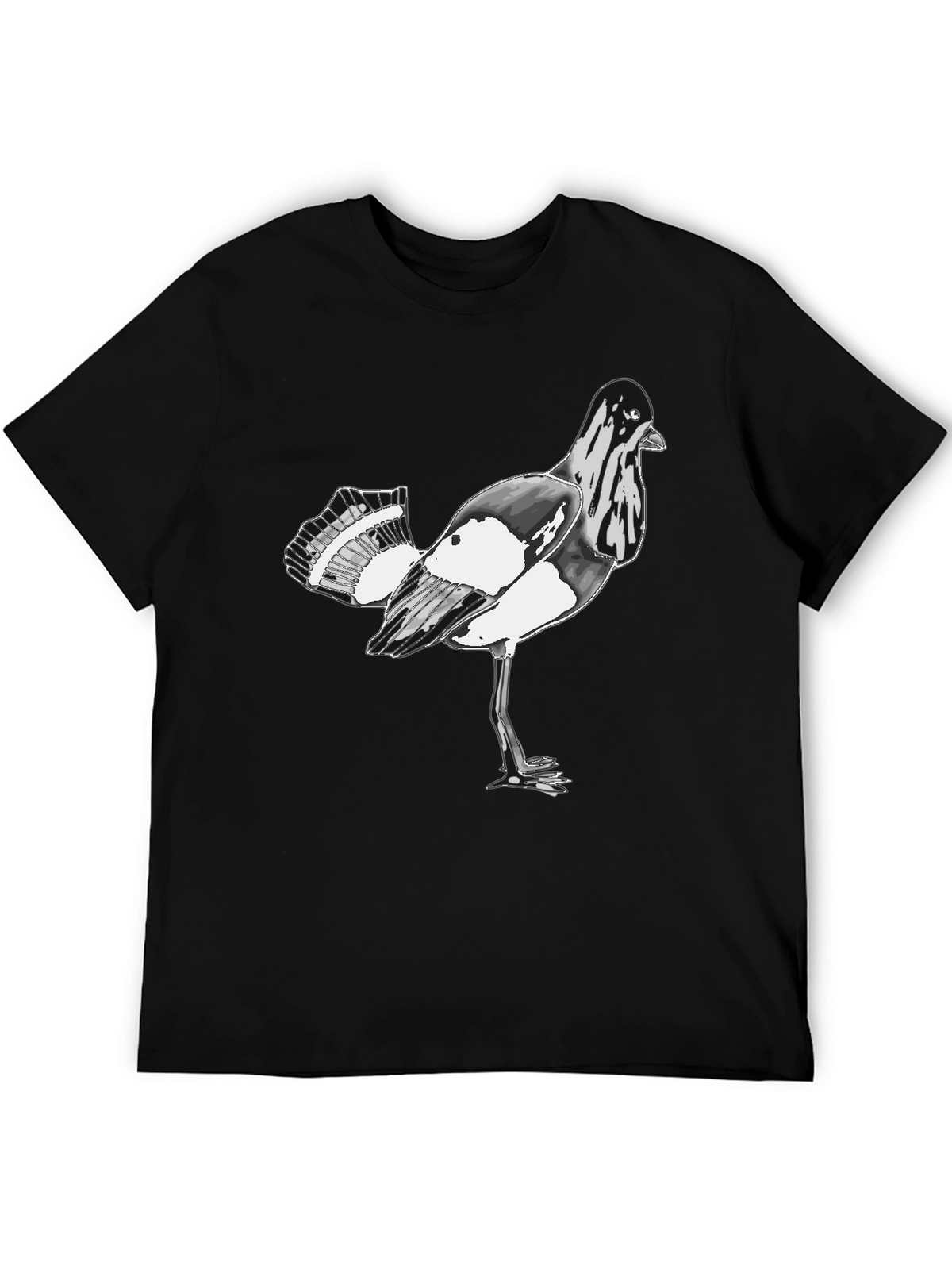 Bird Graphic Black T-Shirt