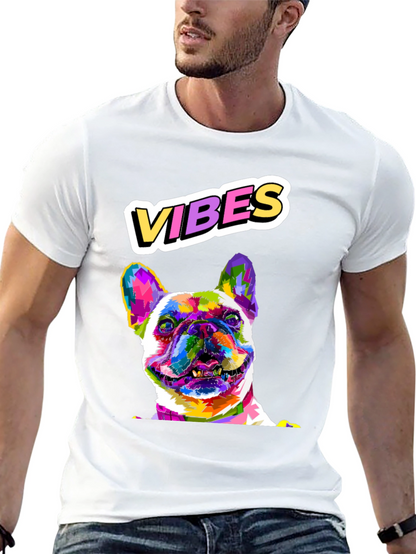Vibes French Bulldog Graphic T-Shirt
