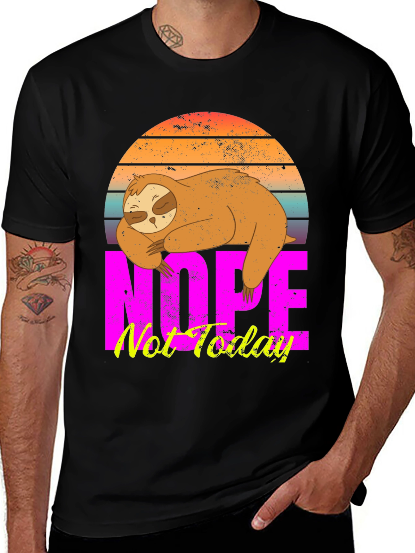 Nope Not Today Sloth Graphic Tee