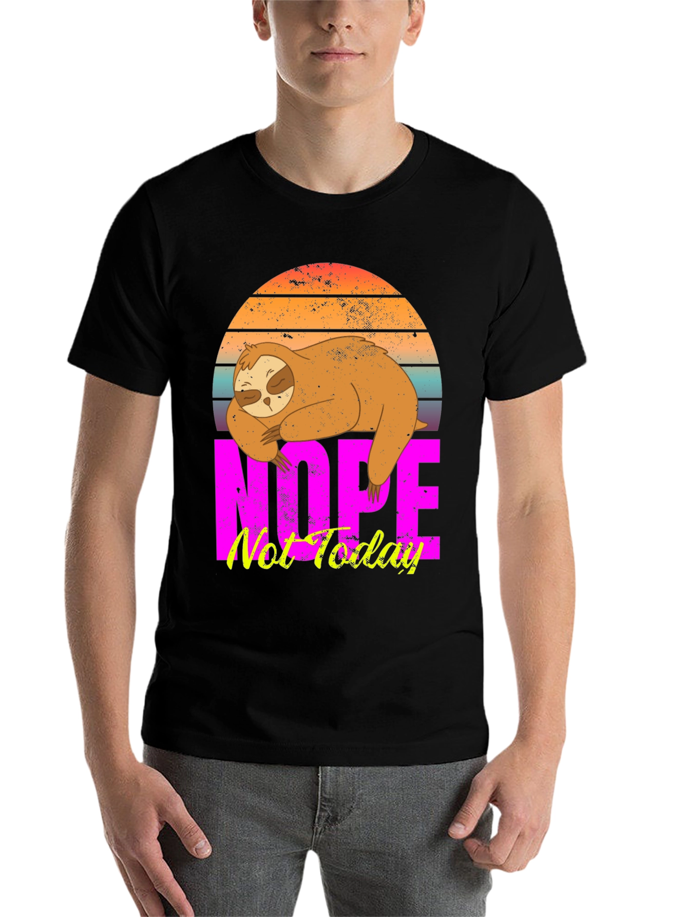 Nope Not Today Sloth Graphic Tee