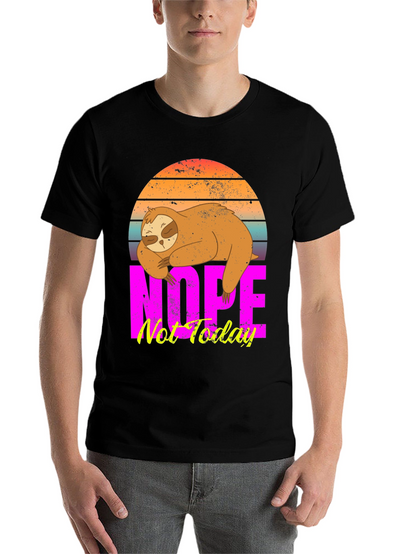 Nope Not Today Sloth Graphic Tee