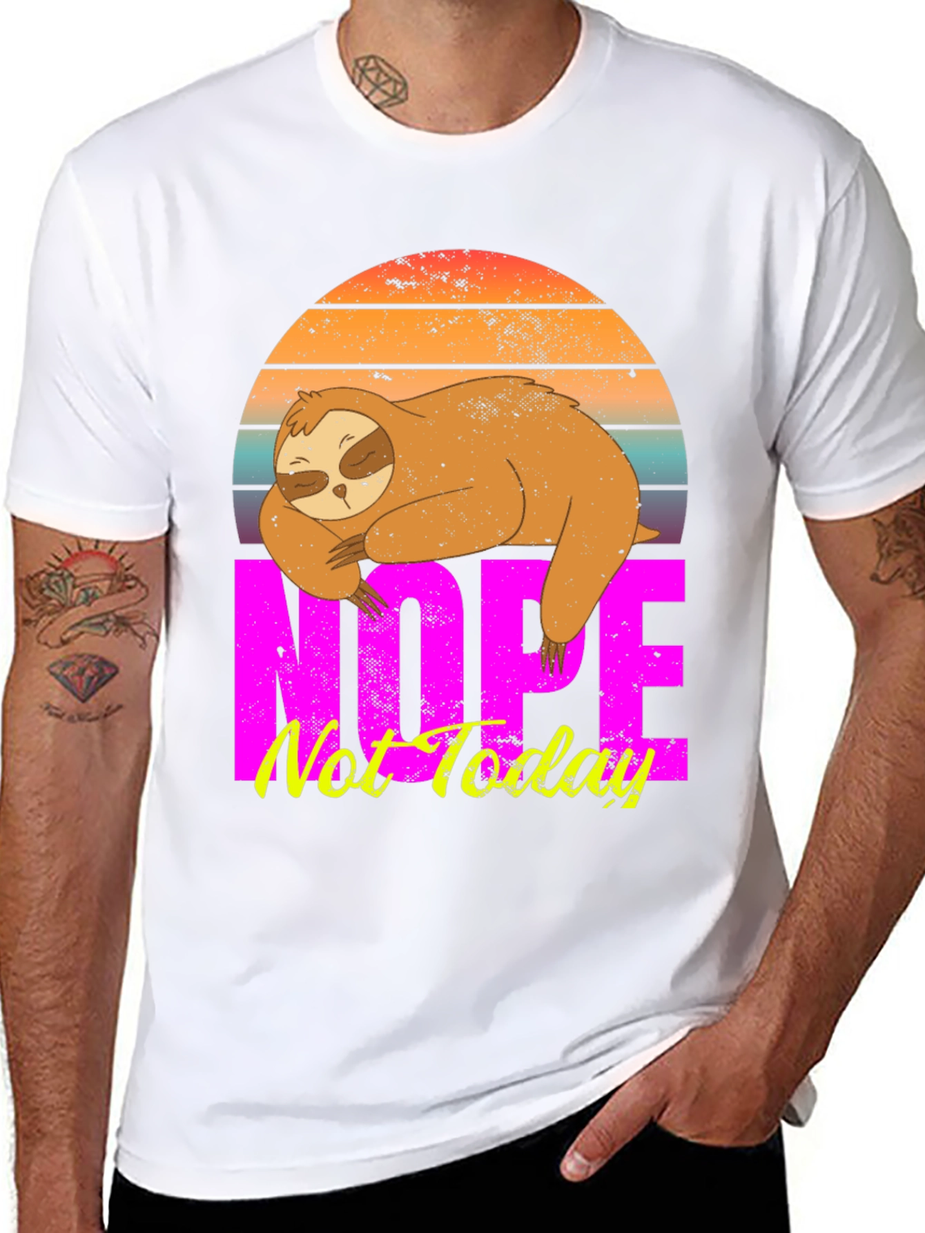 Nope Not Today Sloth Graphic Tee