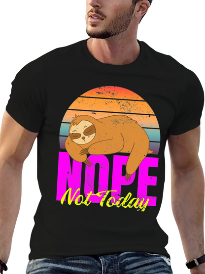 Nope Not Today Sloth Graphic Tee