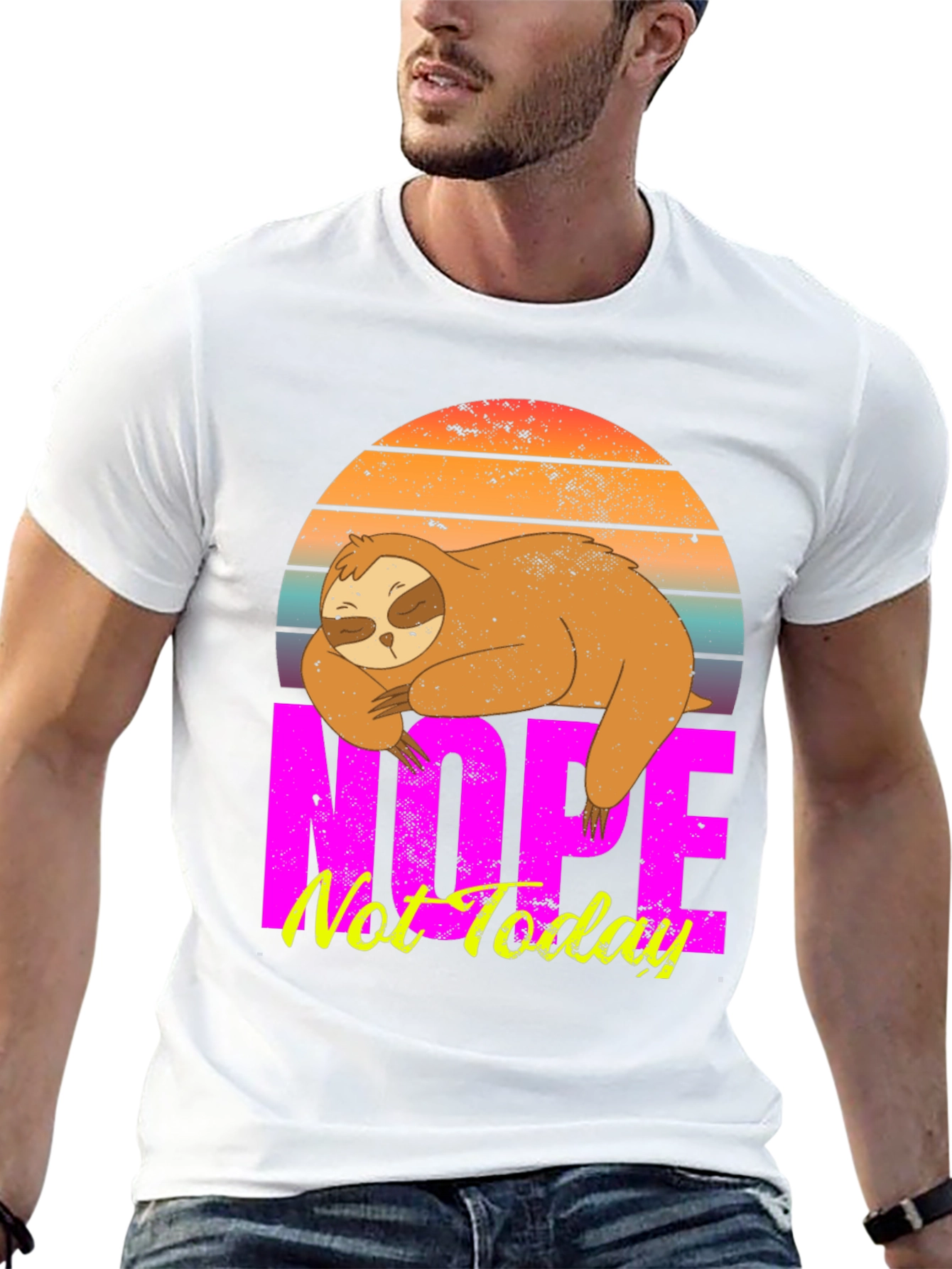 Nope Not Today Sloth Graphic Tee