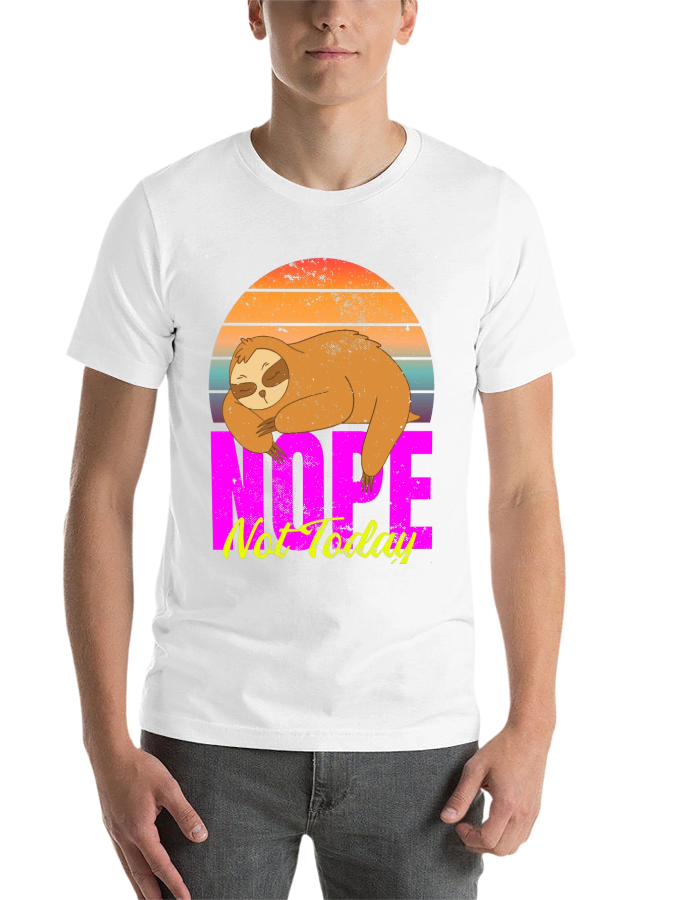 Nope Not Today Sloth Graphic Tee