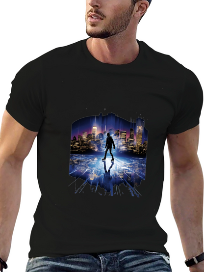 Cityscape Reflection T-Shirt - Urban Style
