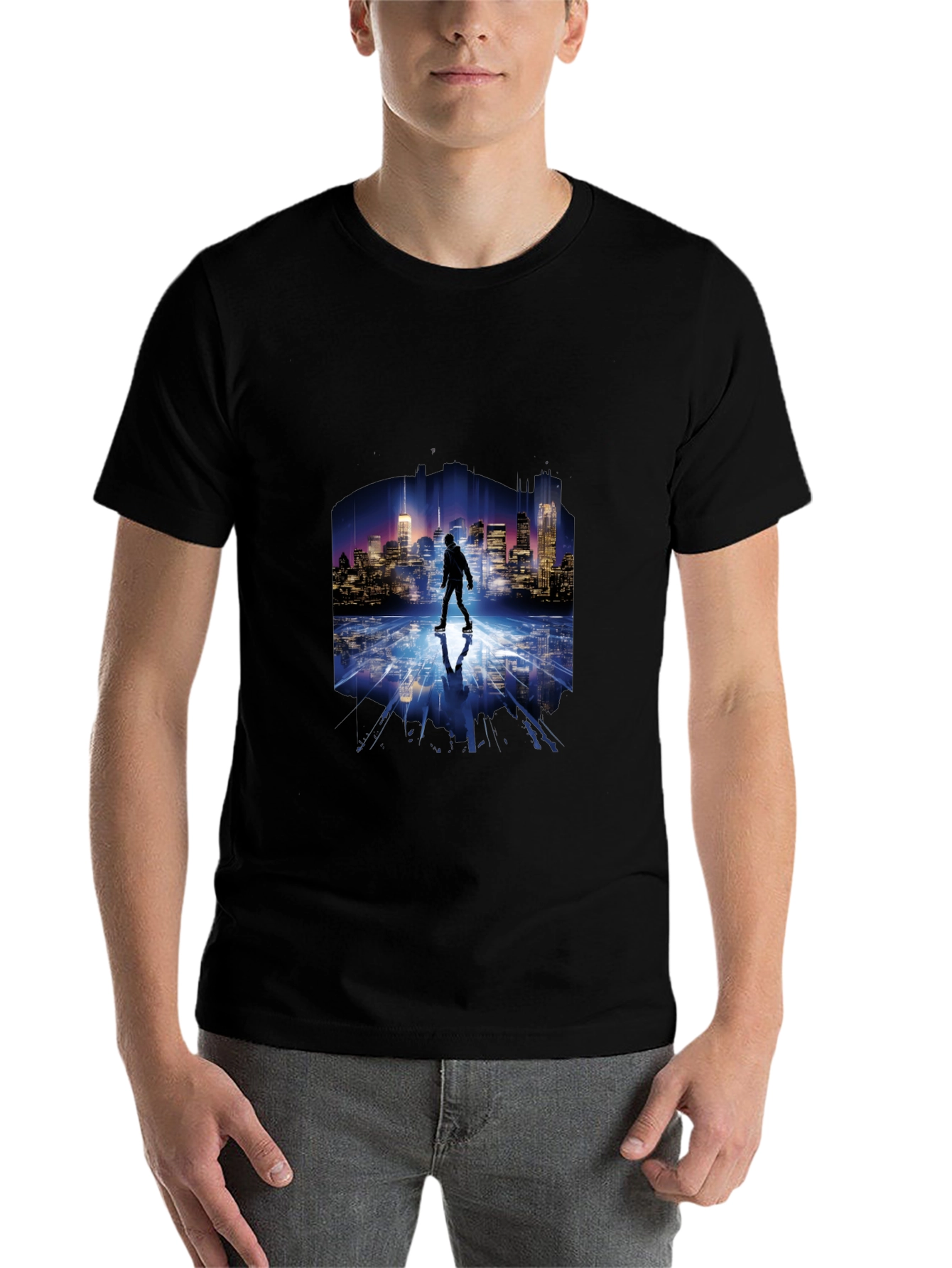 Cityscape Reflection T-Shirt - Urban Style