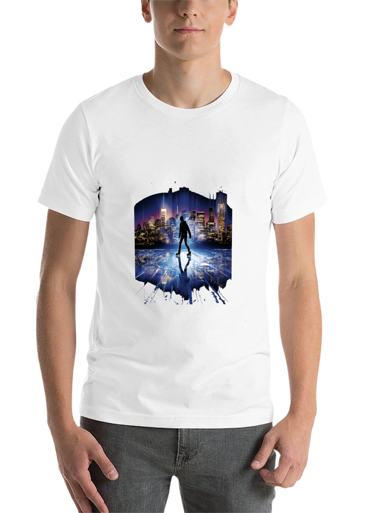 Cityscape Reflection T-Shirt - Urban Style