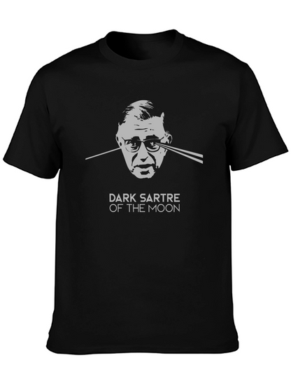 Dark Sartre of the Moon Graphic Tee - Black