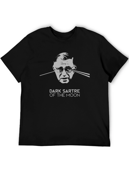 Dark Sartre of the Moon Graphic Tee - Black