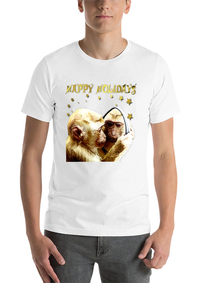 Happy Holidays Monkey Graphic T-Shirt