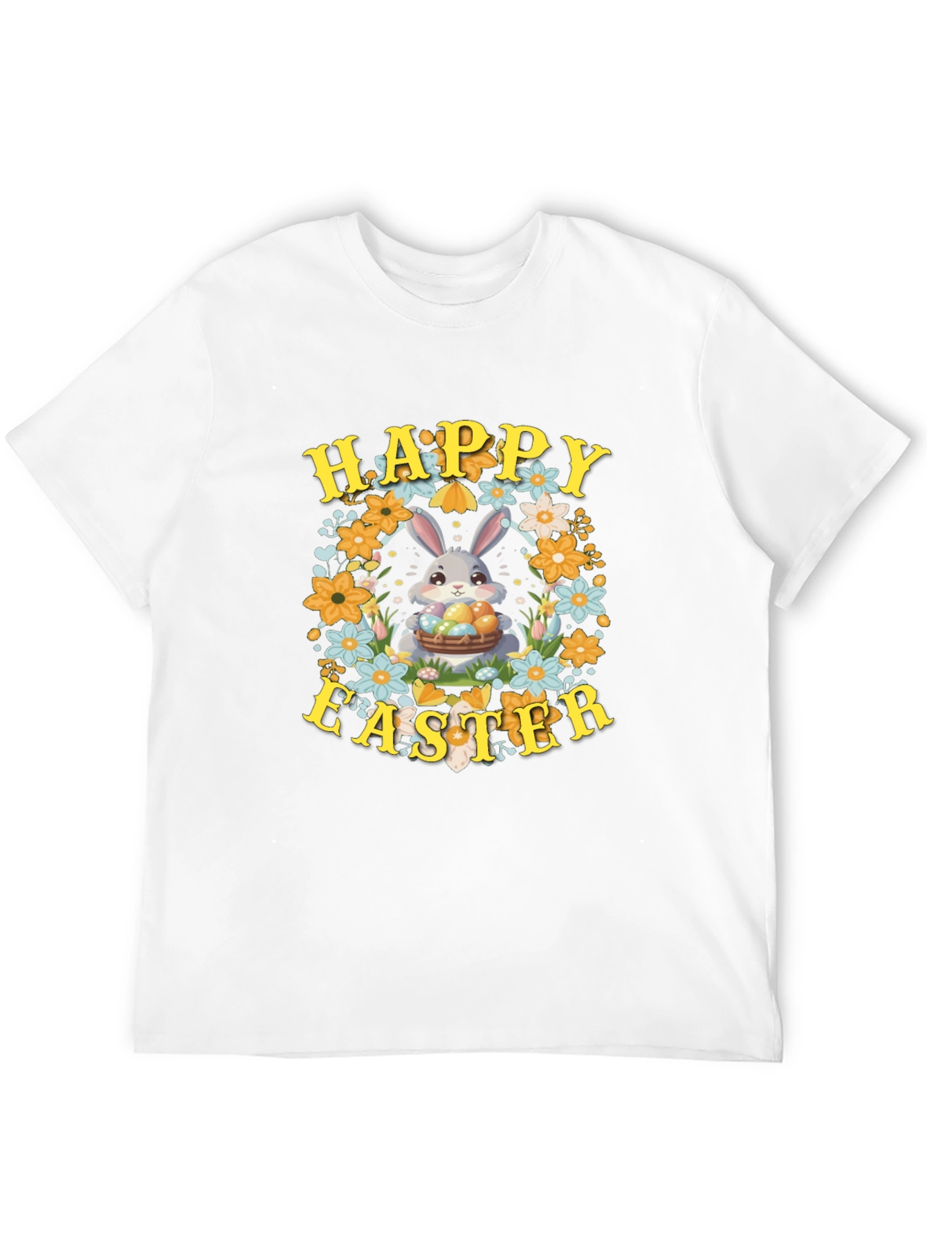 Happy Easter Bunny Floral T-Shirt