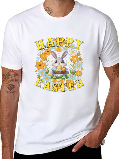 Happy Easter Bunny Floral T-Shirt