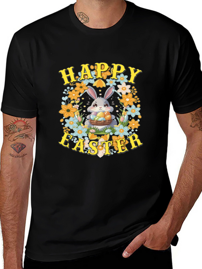 Happy Easter Bunny Floral T-Shirt