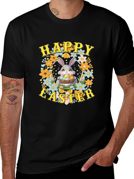 Happy Easter Bunny Floral T-Shirt