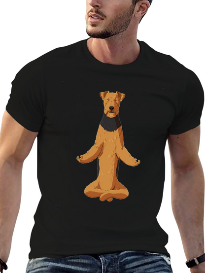 Meditating Dog Graphic Tee - Zen Vibes