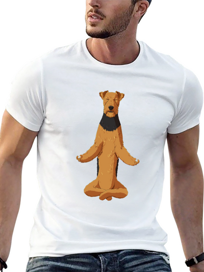 Meditating Dog Graphic Tee - Zen Vibes