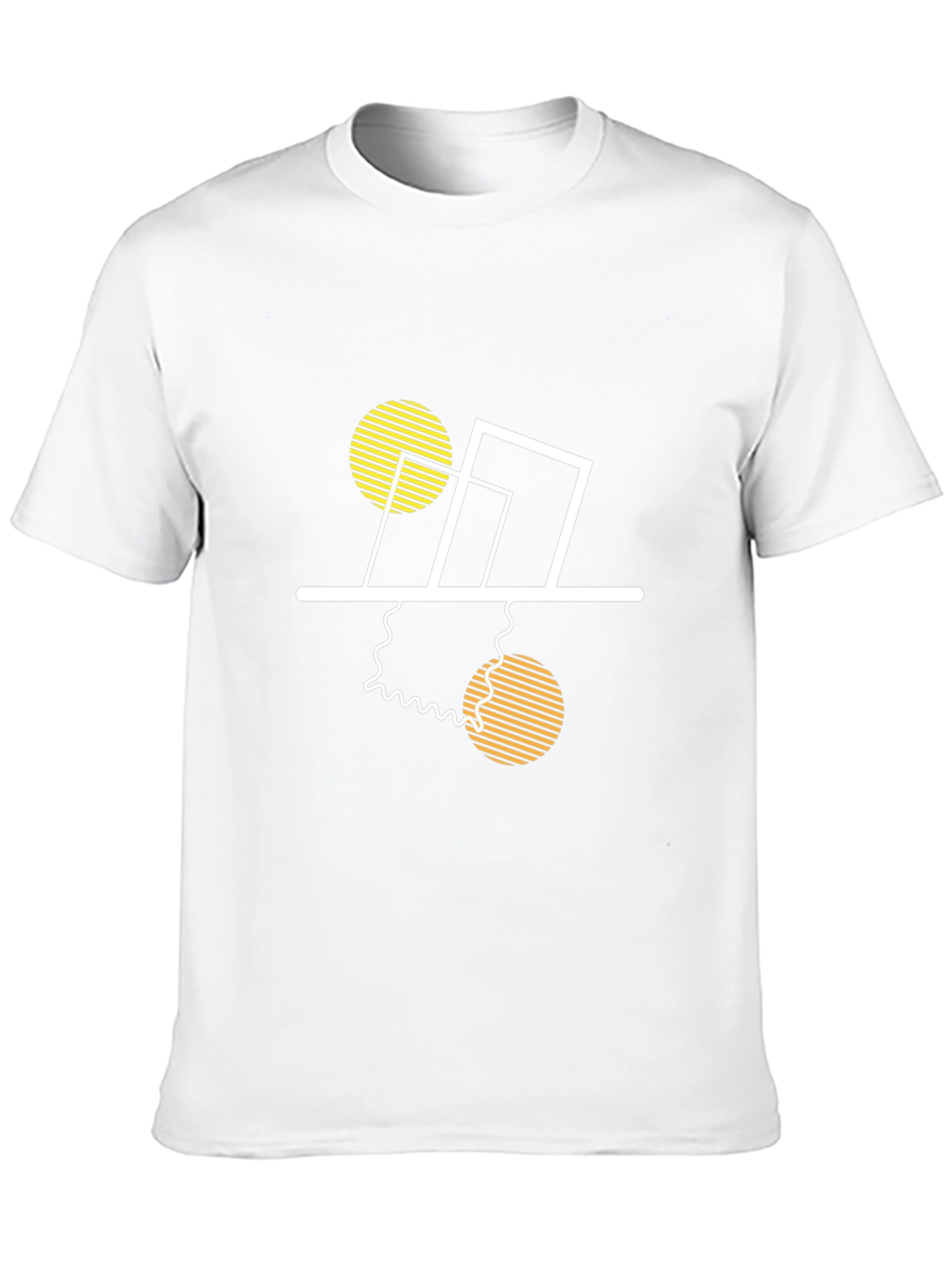 Modern Geometric Graphic Tee - Stylish Black T-Shirt