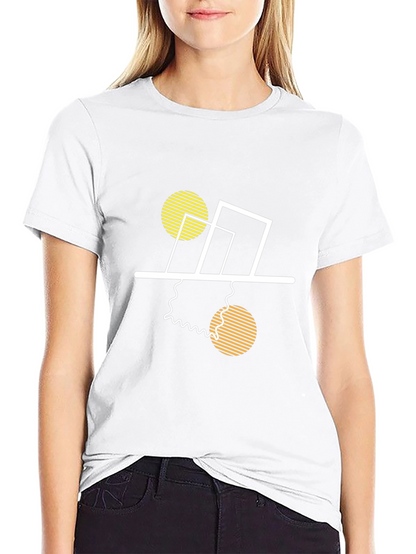 Modern Geometric Graphic Tee - Stylish Black T-Shirt