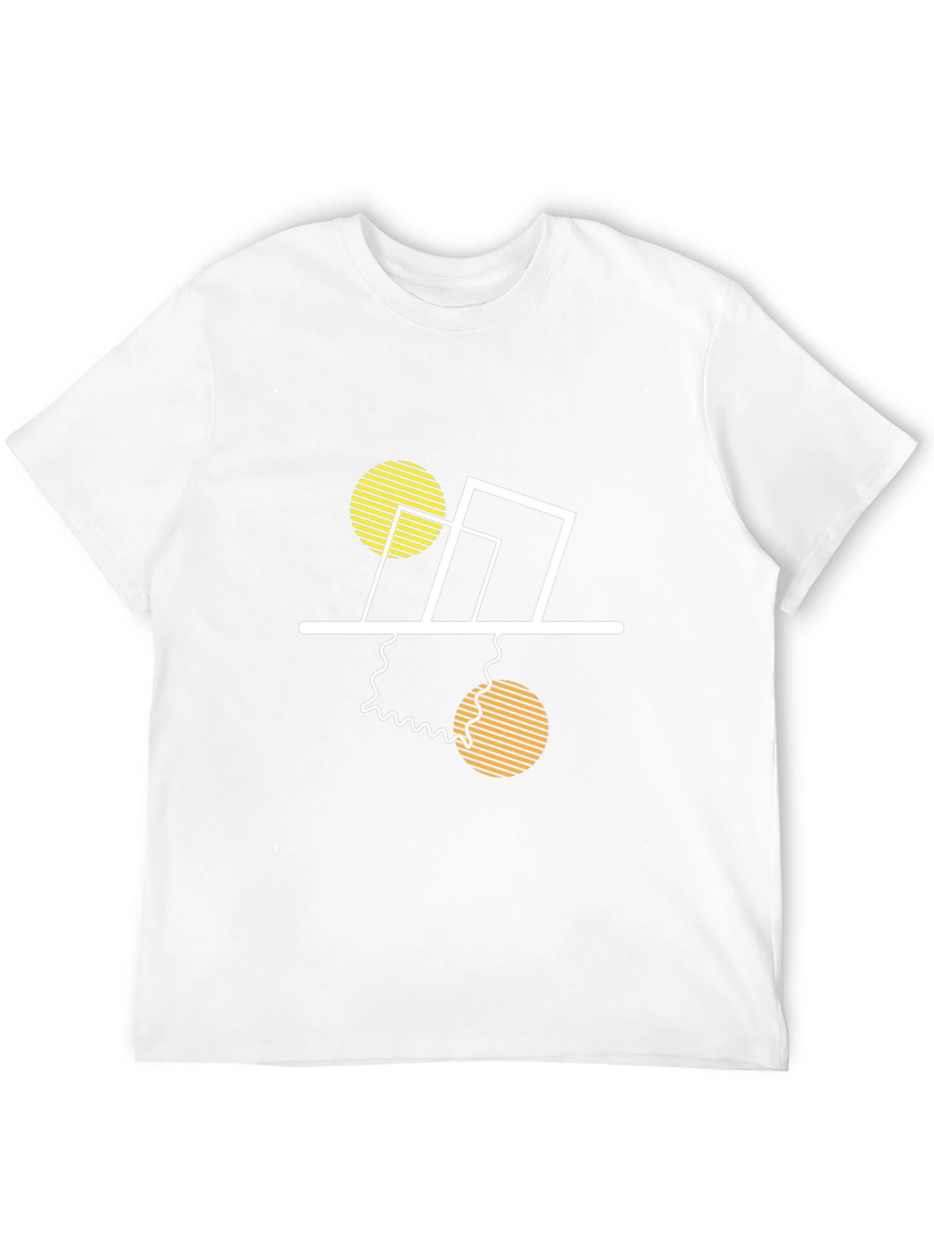 Modern Geometric Graphic Tee - Stylish Black T-Shirt