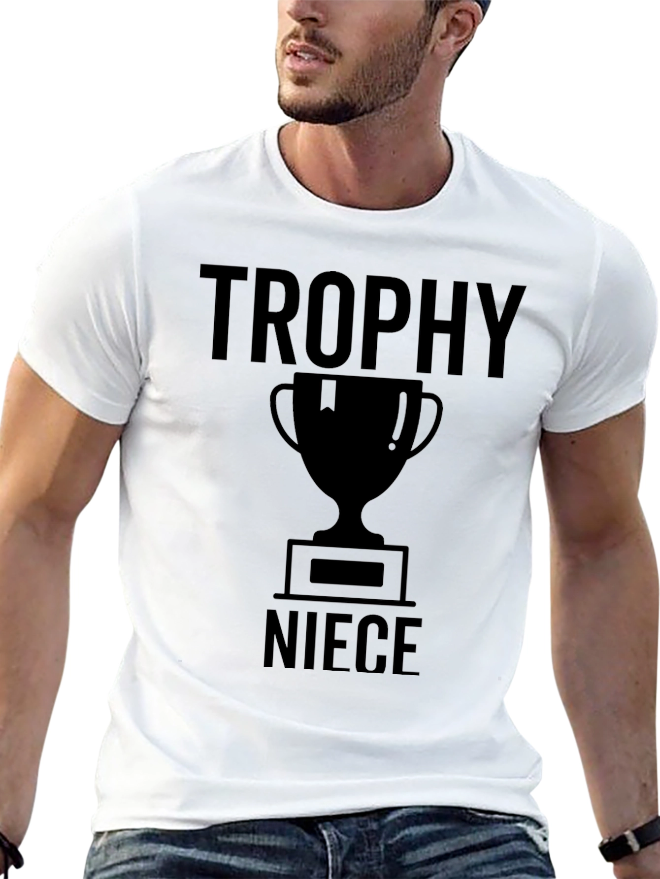Trophy Niece Graphic Tee - Black Cotton T-Shirt
