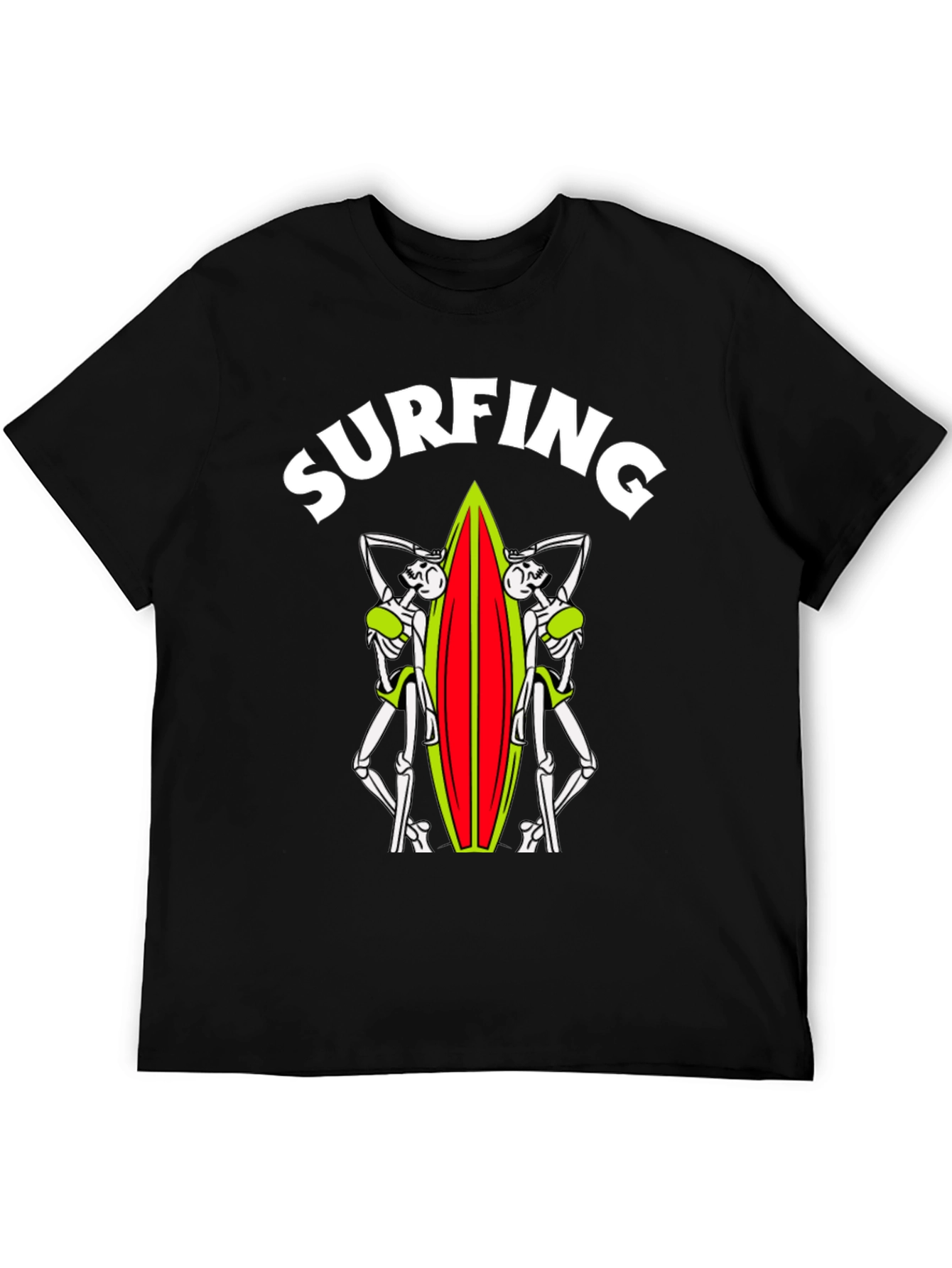 Skeleton Surfer T-Shirt - Ride the Afterlife!