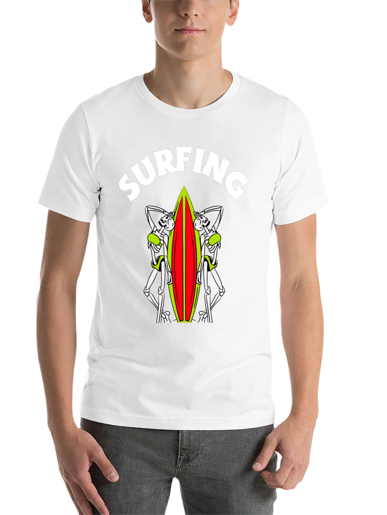 Skeleton Surfer T-Shirt - Ride the Afterlife!
