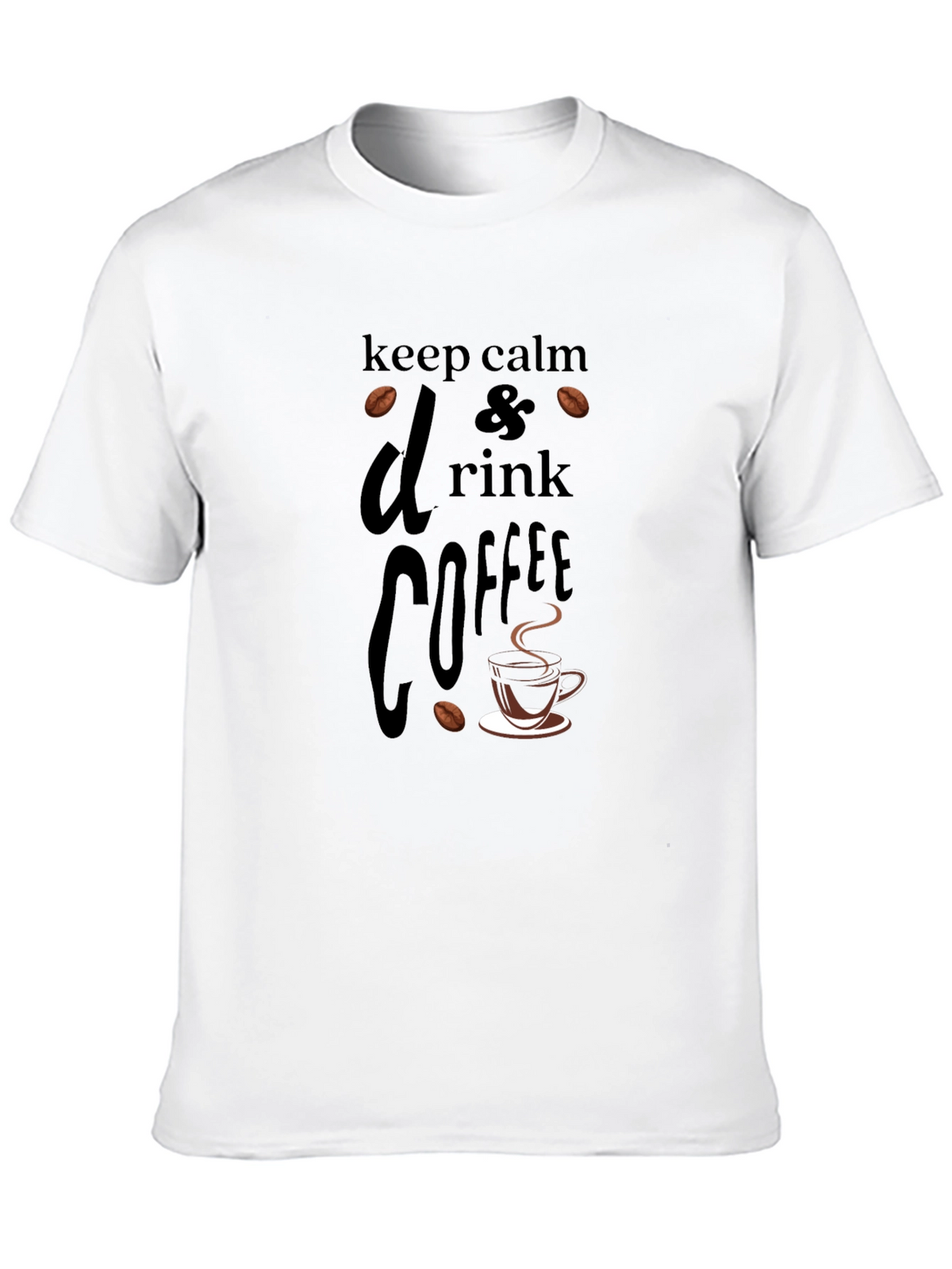 Keep Calm & Drink Coffee Black T-Shirt