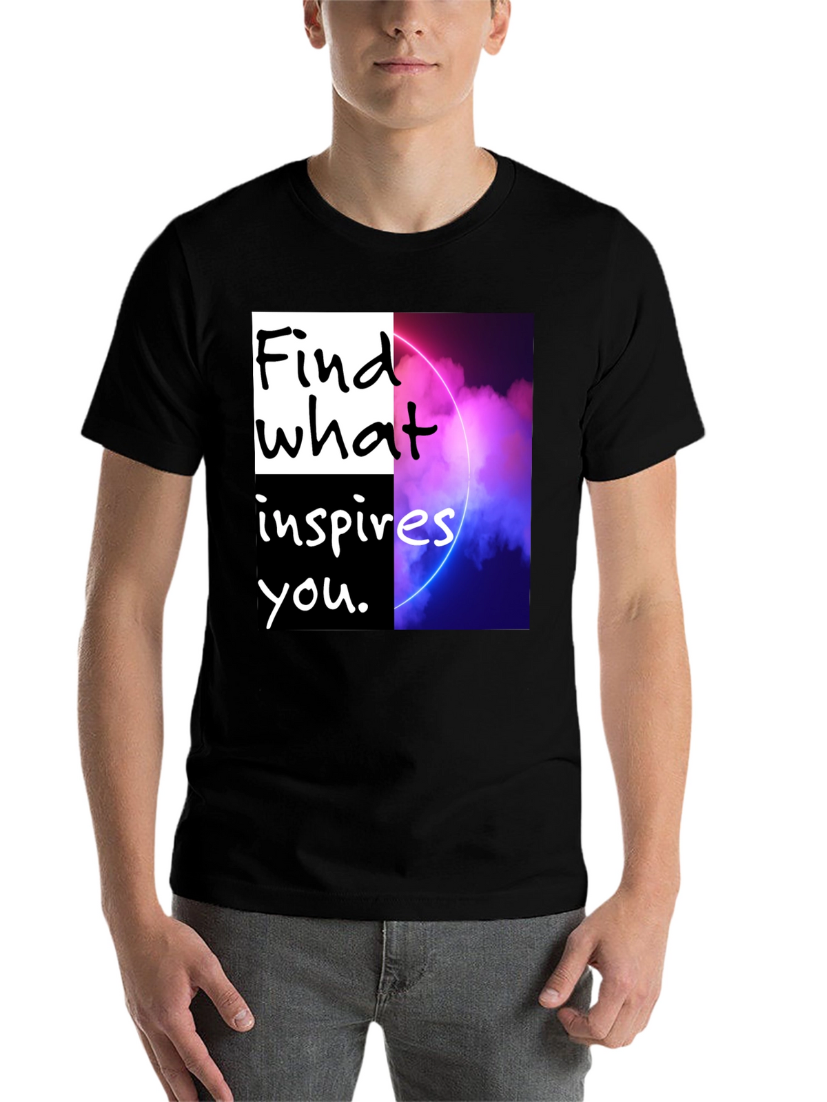 Motivational Graphic T-Shirt - Find What Inspires You