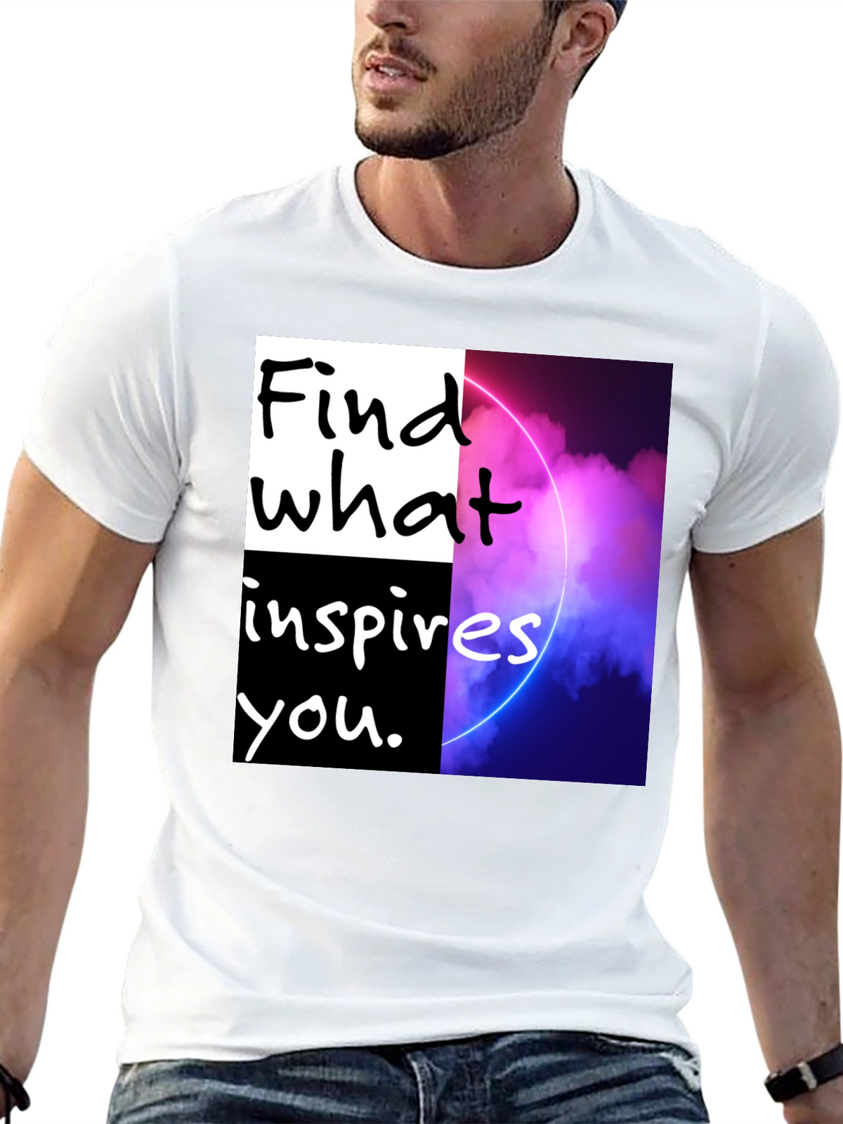 Motivational Graphic T-Shirt - Find What Inspires You