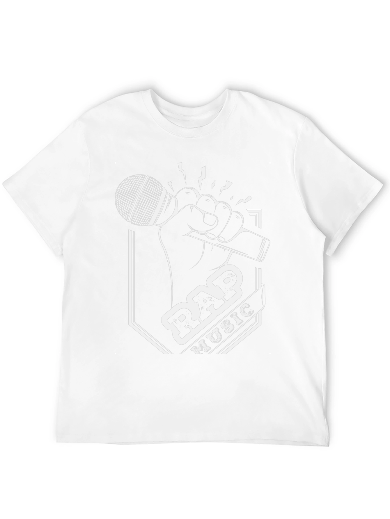 Rap Music Graphic T-Shirt - Black