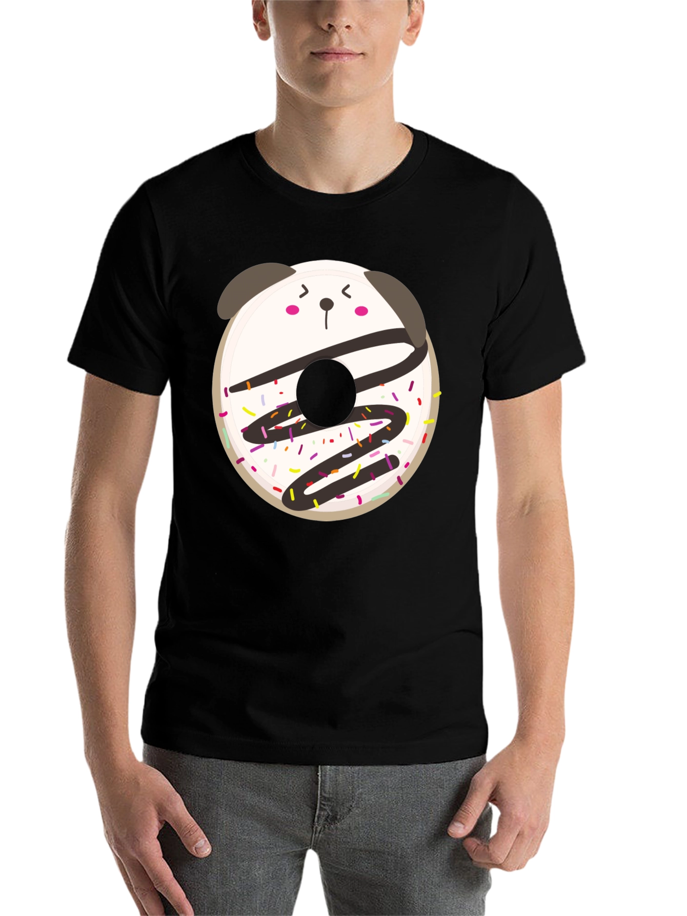 Cute Kawaii Donut Panda Graphic Tee
