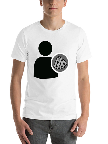 Abstract Keys Graphic Print Black T-Shirt
