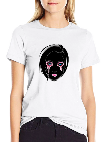 Emotional Drip Tee - Stylish Black Graphic T-Shirt