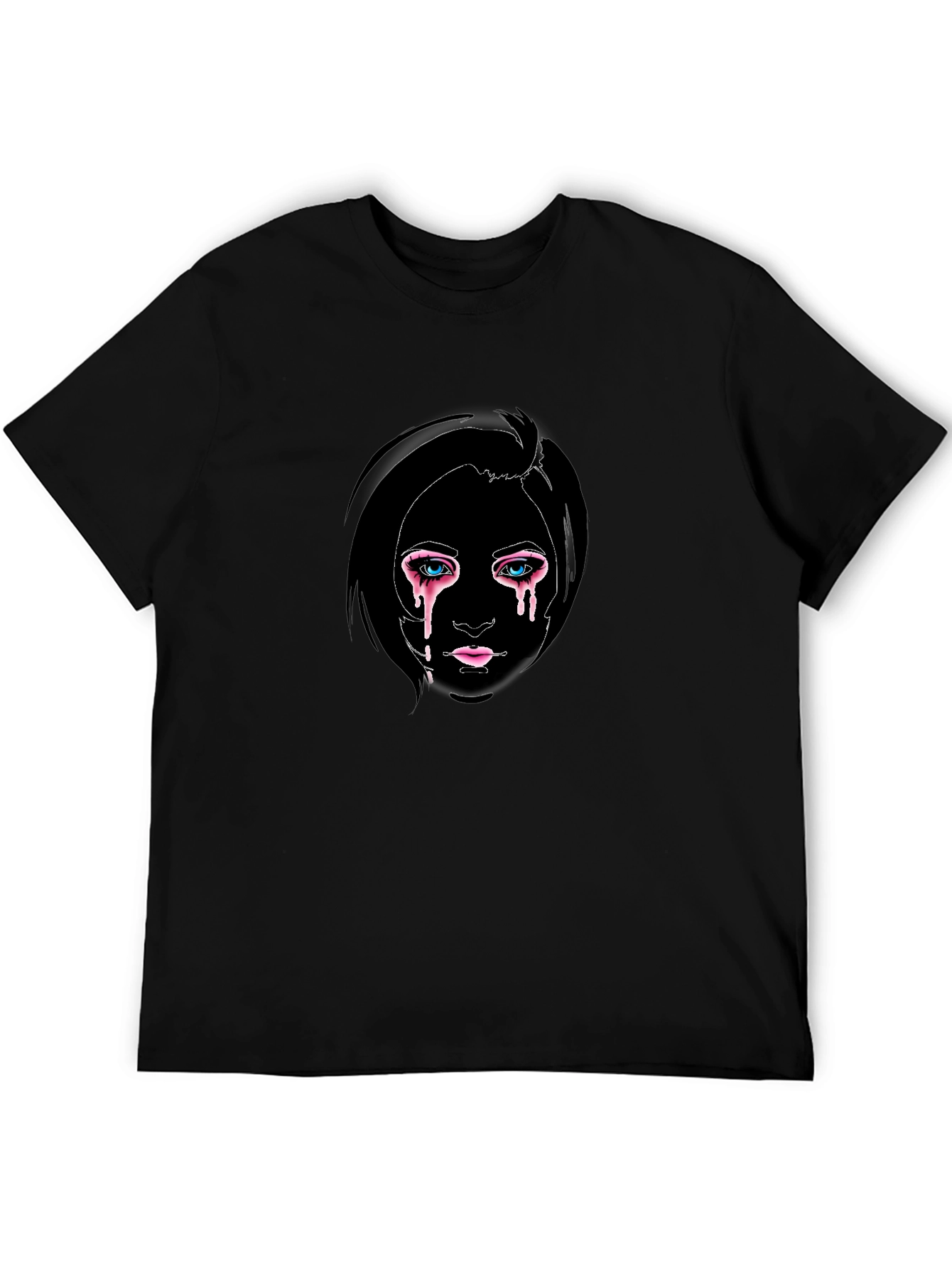 Emotional Drip Tee - Stylish Black Graphic T-Shirt