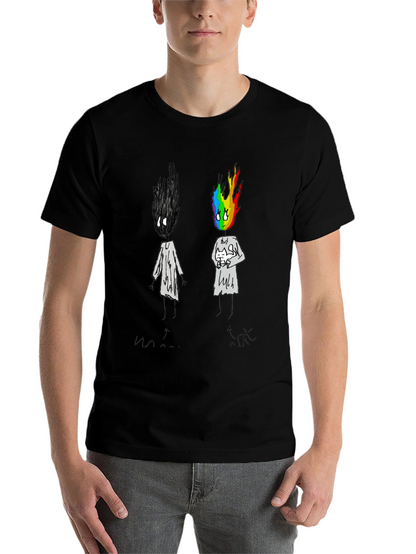 Unique Graphic Print Black T-Shirt