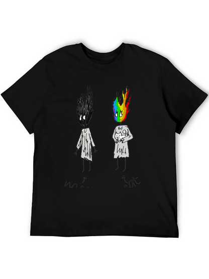 Unique Graphic Print Black T-Shirt