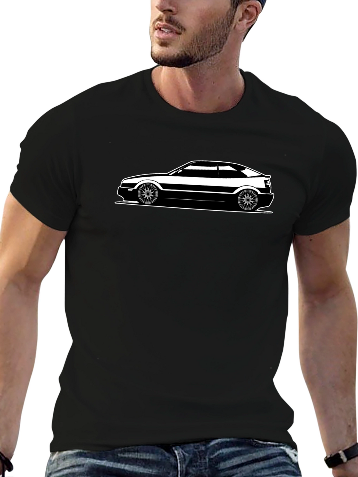 Sleek Car Graphic T-Shirt - Modern Design